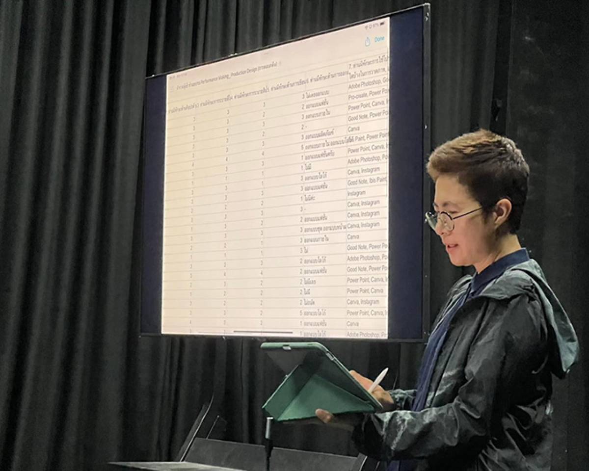 บรรยายและจัดอบรมเชิงปฏิบัติการเรื่อง “การออกแบบโปรดักชั่นการแสดง”